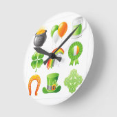 saint patricks day ラウンド壁時計 (傾斜)