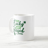 Saint Patrick's Day Blessed Christian Graphic Tee コーヒーマグカップ (正面左)