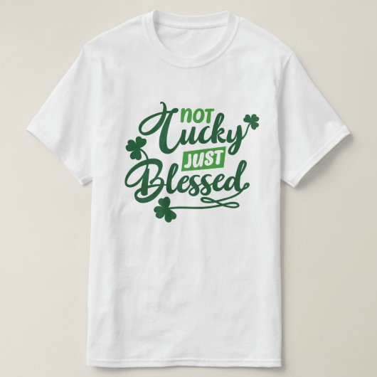 Saint Patrick's Day Blessed Christian Graphic Tee Tシャツ (デザイン正面)