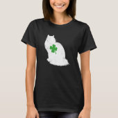 Saint Patrick's Day Cat Funny Ragdoll Shamrock Gif Tシャツ (正面)