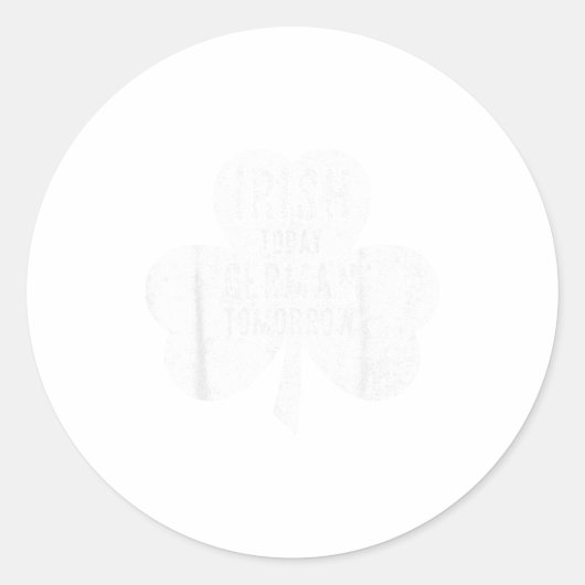 Saint Patricks Day Gift Irioday German Tomorrow  ラウンドシール (正面)