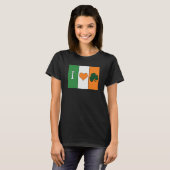 Saint Patrick's Day I Love Ireland Lucky Charm Pad Tシャツ (正面フル)