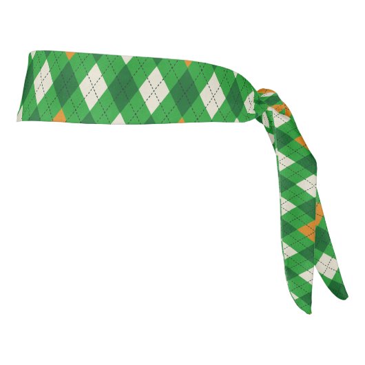  Saint Patrick's Day Irish colored argyle タイヘッドバンド (回転90)