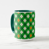  Saint Patrick's Day Irish colored argyle マグカップ (正面左)