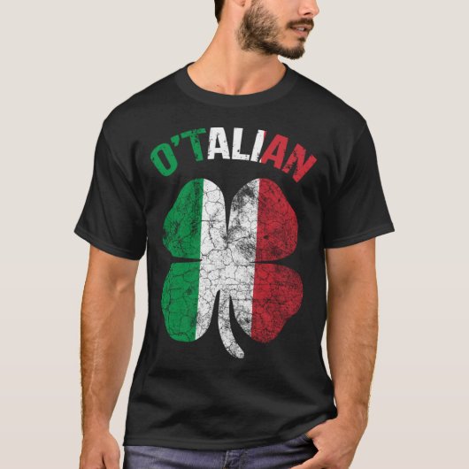 Saint Patricks Day Irish Italian O'talian Shamrock Tシャツ (正面)