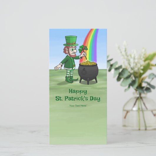 Saint Patrick's Day Leprechaun カード (スタンド正面)