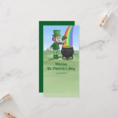 Saint Patrick's Day Leprechaun カード (正面/裏面インサイチュ)