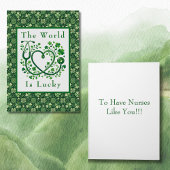 Saint Patrick's Day Lucky to Have Nurses Like You カード