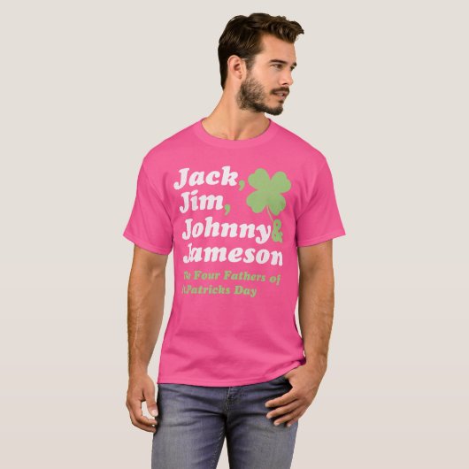 Saint Patricks Day s Jack Jim Johnny Jameson Fathe Tシャツ (正面フル)