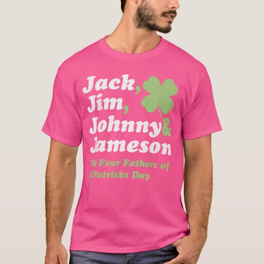 Saint Patricks Day s Jack Jim Johnny Jameson Fathe Tシャツ (正面)