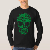 Saint Patrick's Day Shamrocks Skull Tシャツ (正面)