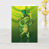 Saint Patrick's Day Turtle カード (黄色い花)