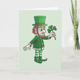 Saint Patrick's Day with Leprechaun カード