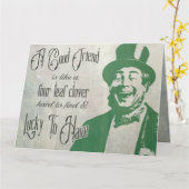 Saint Patricks Friendship Vintage Typography カード (黄色い花)