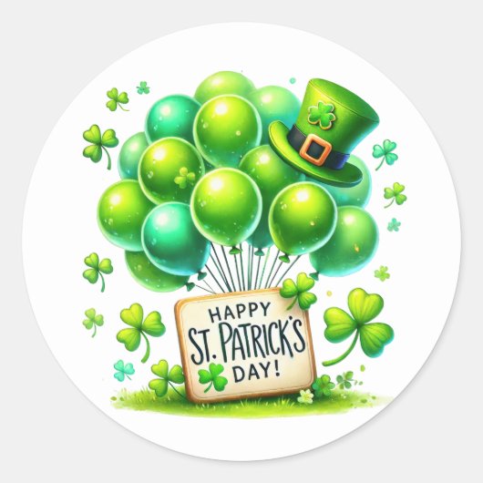 Saint Patrick's Stickers ラウンドシール (正面)