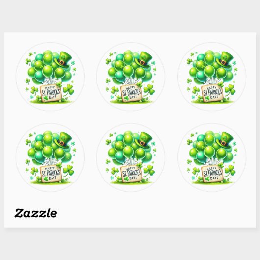 Saint Patrick's Stickers ラウンドシール (シート)
