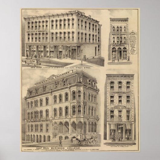 Saint Paul Business College, Minnesota ポスター (正面)