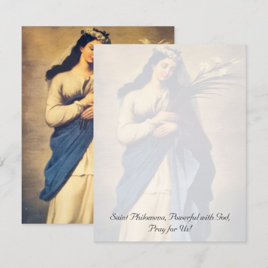 Saint Philomena Inspirational card (正面/裏面)