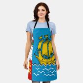 Saint Pierre and Miquelon Flag エプロン (着用した状態)