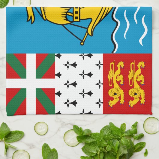 Saint Pierre and Miquelon Flag キッチンタオル (折り畳み)