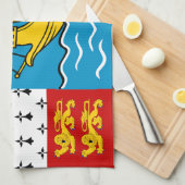 Saint Pierre and Miquelon Flag キッチンタオル (四つ折り)