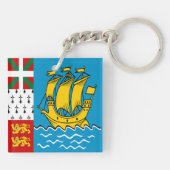 Saint Pierre and Miquelon Flag キーホルダー (裏面)