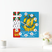 Saint Pierre and Miquelon Flag スクエア壁時計 (ホーム)