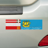 Saint Pierre and Miquelon Flag バンパーステッカー (車上)