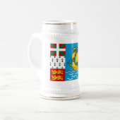 Saint Pierre and Miquelon Flag ビールジョッキ (正面左)