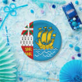 Saint Pierre and Miquelon Flag ペーパープレート (パーティー)