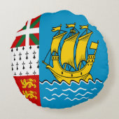 Saint Pierre and Miquelon Flag ラウンドクッション (裏面)
