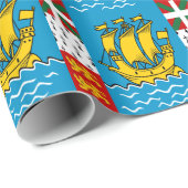 Saint Pierre and Miquelon Flag ラッピングペーパー (ロールコーナー)