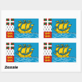Saint Pierre and Miquelon Flag 長方形シール (シート)