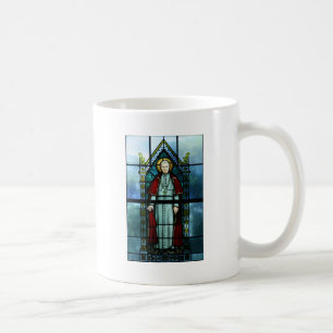 Saint Pius X法皇のステンドグラスの芸術 コーヒーマグカップ