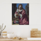 Saint Praxedis — Vermeer (1655) ポスター (キッチン)