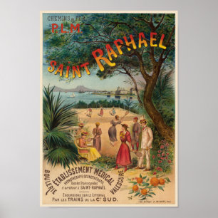 Saint-Raphaël France Vintage Poster 1893 ポスター