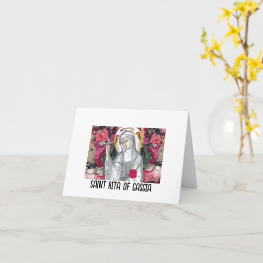 Saint Rita of Cascia カード (黄色い花)