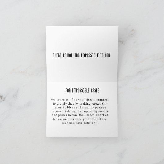 Saint Rita of Cascia カード (内部)