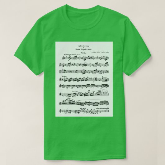 Saint Saens Introduction and Rondo Capriccioso Tシャツ (デザイン正面)