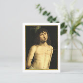 Saint Sebastian、c.1490s（パネルのテンペラ） ポストカード (スタンド正面)