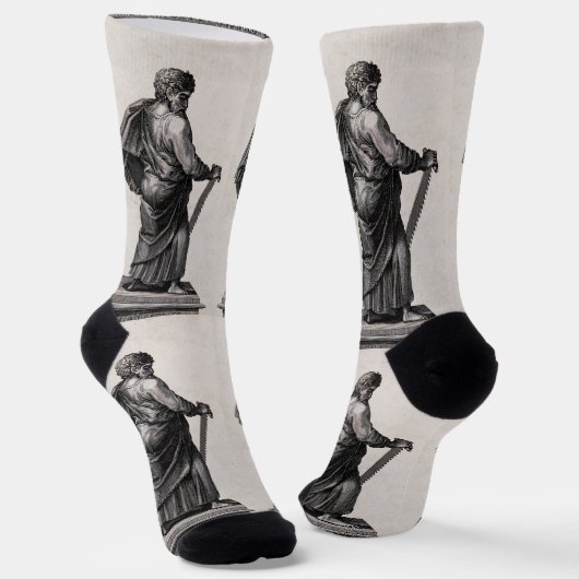 Saint Simon the Zealot Apostle and Preacher ソックス (傾斜あり)
