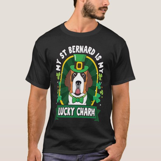 Saint St Bernard St Patricks Lucky Charm Mom Dad Tシャツ (正面)