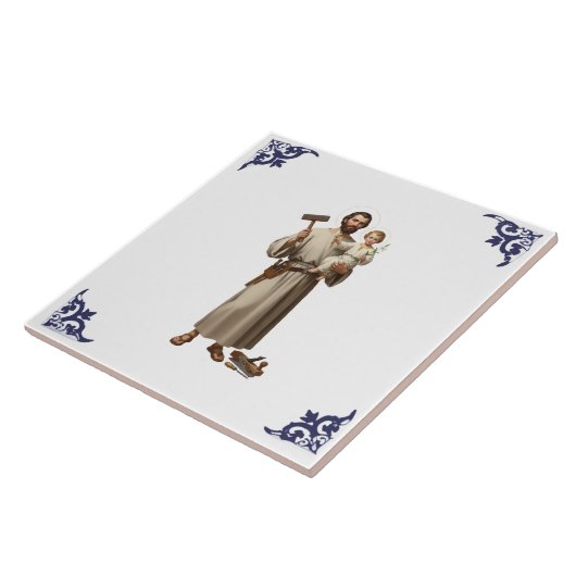 Saint St Joseph & Chiltd Jesus Religious タイル (側面)