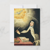 Saint Teresa of Avila Divine Harmony Holy Card サンキューカード (裏面)
