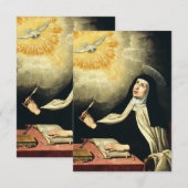Saint Teresa of Avila Divine Harmony Holy Card サンキューカード (正面/裏面)