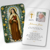 Saint Therese of Lisieux Bereavement Sympathy Card 名刺
