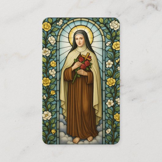 Saint Therese of Lisieux Bereavement Sympathy Card 名刺 (正面)
