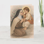 Saint Thérèse with Child Jesus Catholic カード (正面)