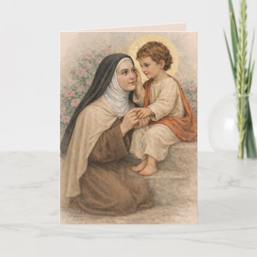 Saint Thérèse with Child Jesus Catholic カード (正面)