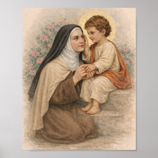 Saint Thérèse with Child Jesus Catholic ポスター (正面)